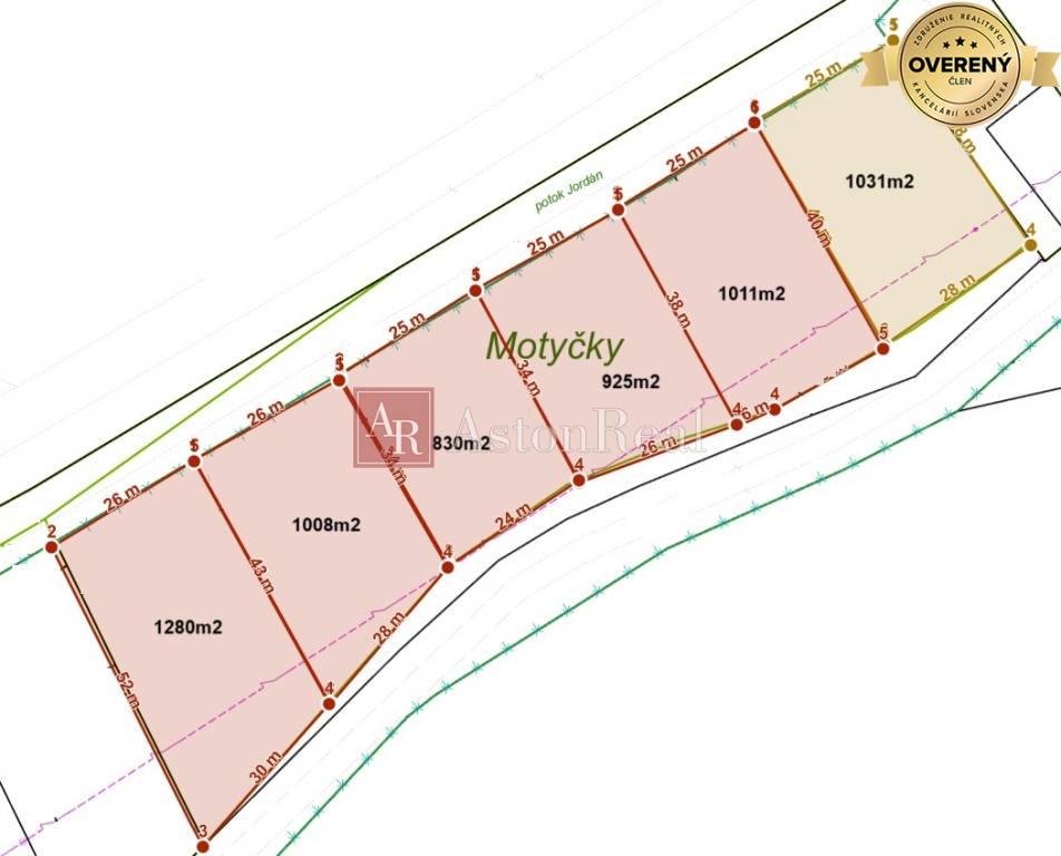PREDAJ: stavebný pozemok od 1.200 m2 - 1370 m2 MOTYČKY (Donovaly)