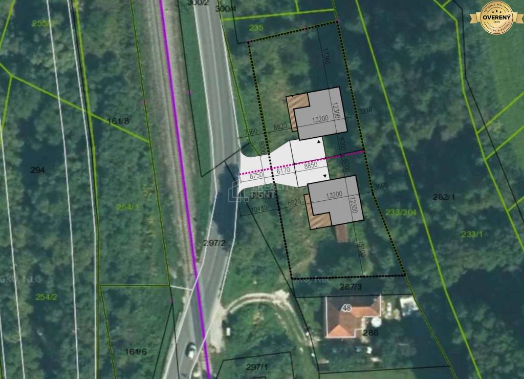 Na predaj pozemok 859 m2 v katastrálnom území Kľače