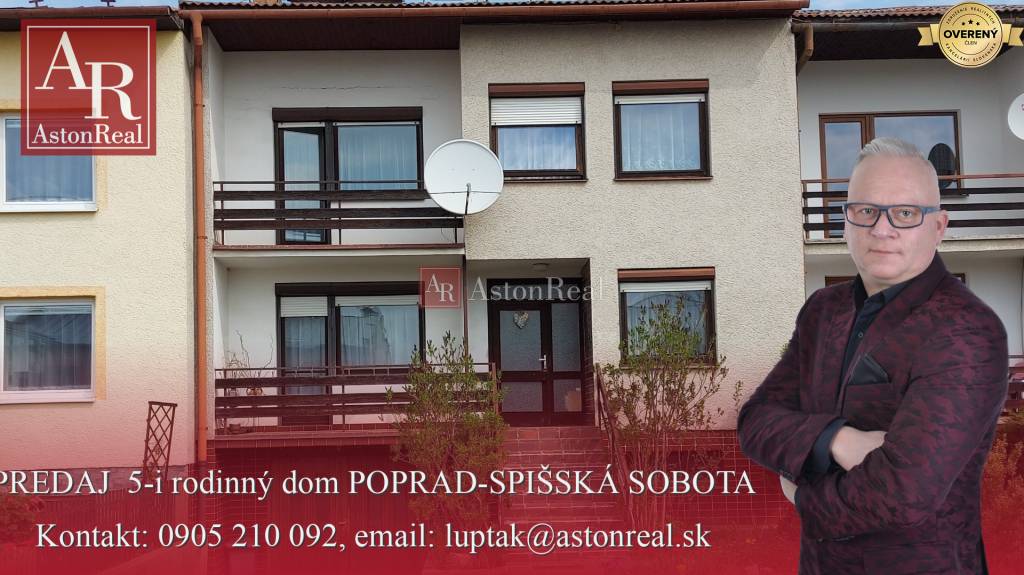 AstonReal: predaj 5 izbový RD s garážou, Poprad - Spišská Sobota