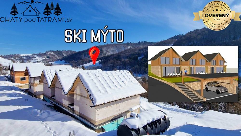 Tri chalety v lyžiarskom stredisku Nízke Tatry