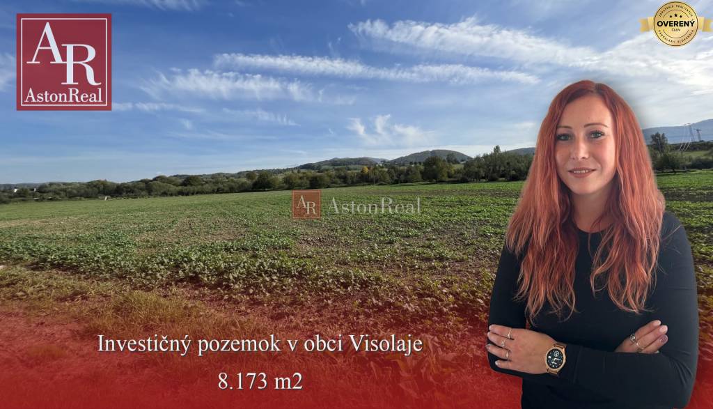 Na predaj rozsiahlý investičný pozemok v obci Visolaje- 8.173m2