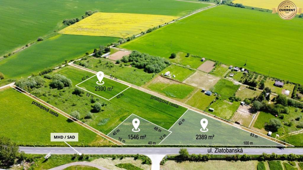 69,-€ / m² - INVESTIČNÉ POZEMKY PRE RD / OV, PREŠOV, SOLIVAR