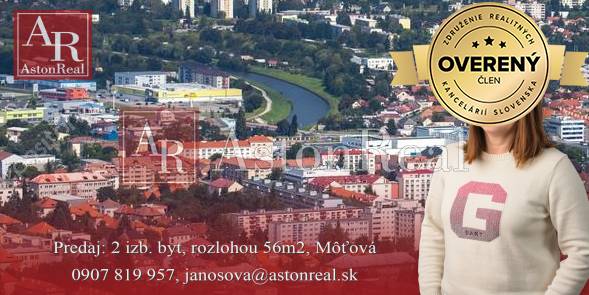 Predaj: 2 izb. byt, rozlohou 56m2, ul. Generála Svobodu Zvolen-Môťová