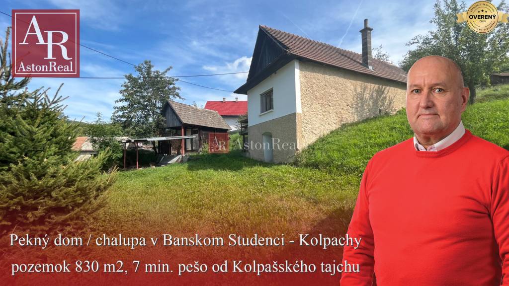NOVÁ CENA: dom na pozemku 830 m2, Banský Studenec, Kolpašské jazero