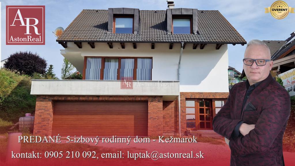 AstonReal: PREDANÉ 5-izbový rodinný dom + pozemok 641 m2, Kežmarok