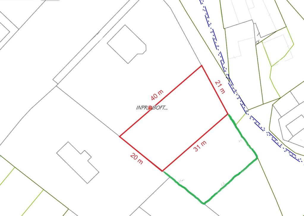 Na predaj pozemok v centre obce 1302m2 v Jedľových Kostoľanoch