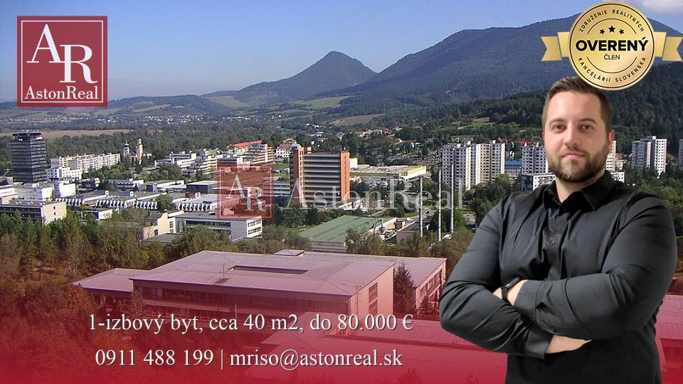 Súrne hľadáme 1-izbový byt, cca 40 m2, do 80.000 €, P. Bystrica