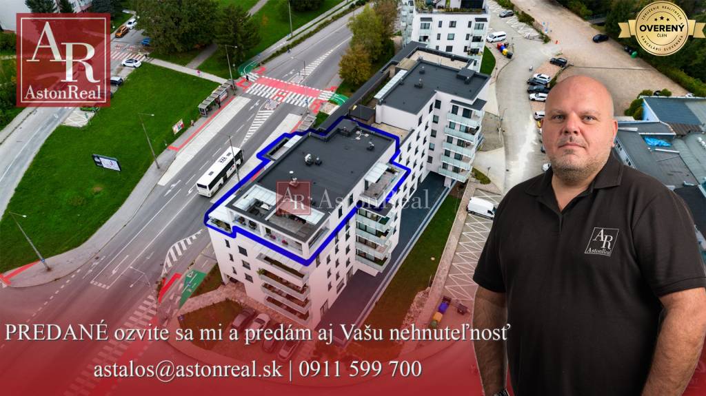 EXKLUZÍVNE: 5i byt NOVOSTAVBA, 3x TERASA s vírvkou, 218m2, 2x parking