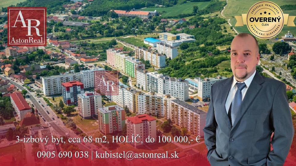 HĽADÁM: 3i-izbový byt, cca 68m2, HOLÍČ, do 100.000,- €