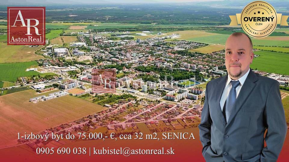 HĽADÁM: 1-izbový byt do 75.000,- €, cca 31 m2, SENICA