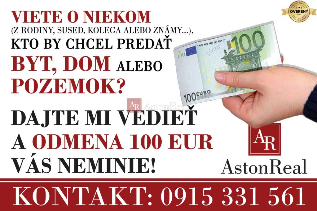 HĽADÁM pre klienta: 1i byt, RUŽOMBEROK - Klačno, cca 70.000,- €