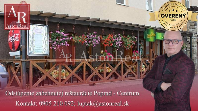 AstonReal:  odstúpenie zabehnutej reštaurácie, Poprad - Centrum
