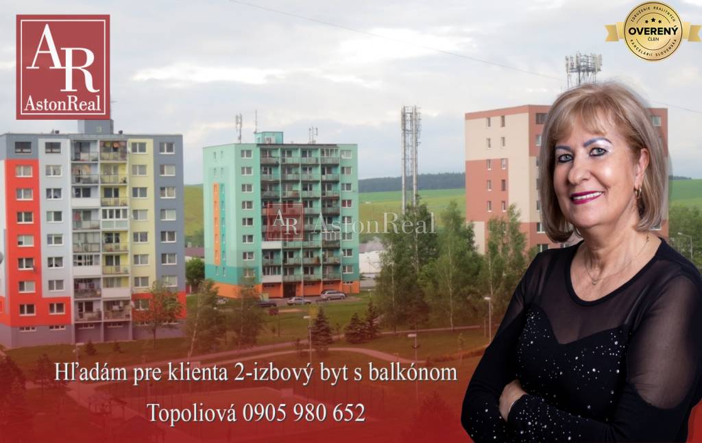 KÚPIM 2-IZBOVÝ BYT S BALKÓNOM V POPRADE