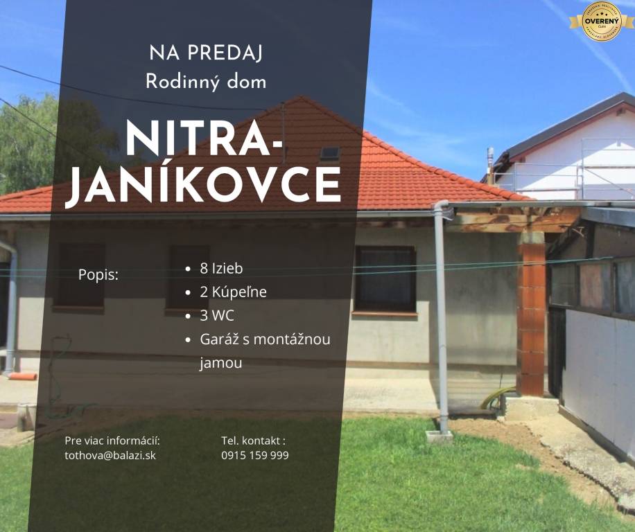 Rodinný dom-Predaj-Nitra-199000.00 €