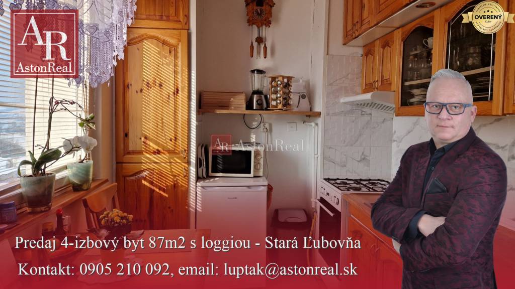 AstonReal: predaj 4-izbový byt 87m2 s loggiou, Stará Ľubovňa - Mierová