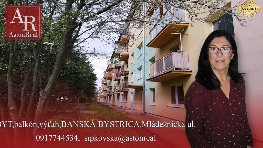 PREDAJ 2,5 izbový byt, balkón, výťah, Banská Bystrica, Mládežnícka ul