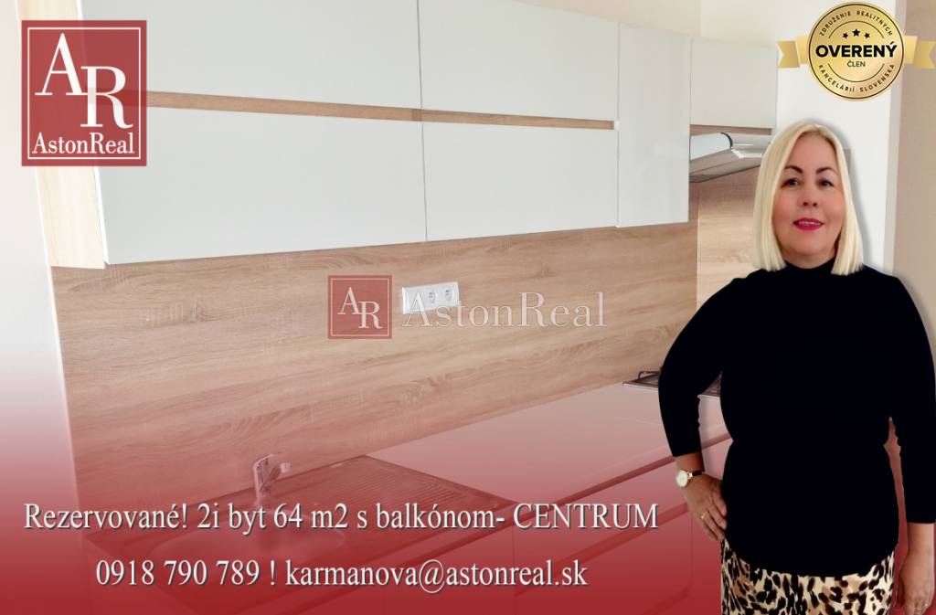 Rezervované! 2 izbový byt 64 m2 s balkónom v centre, Lipt. Mikuláš