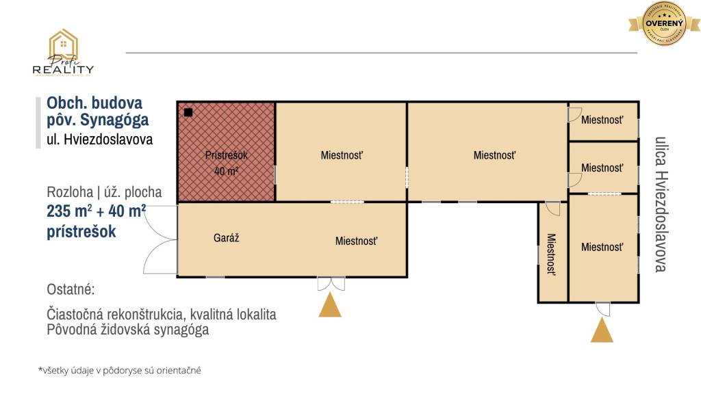 Unikátny investičný polyfunkčný objekt v centre Tornale: býv. synagóga