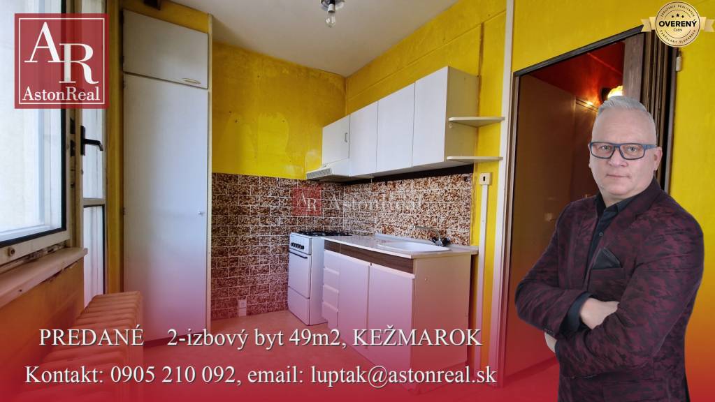 AstonReal: PREDANÉ 2-izbový byt 49m2, Kežmarok - Lanškrounská