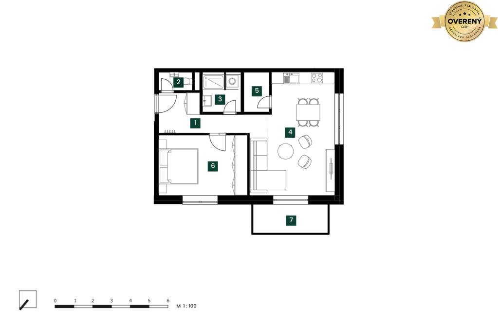 RADO | GreenResidence 2-izbový byt 60,23m2 | Nové Zámky