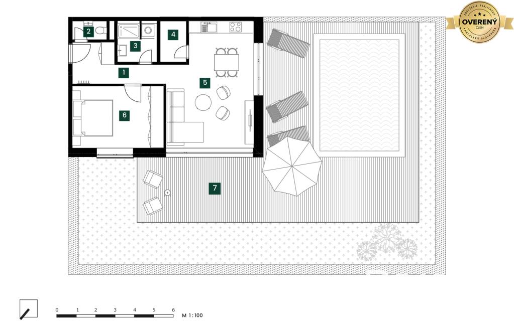 RADO | GreenResidence 2-izbový byt 54,51m2 + predzáhradka | Nové Zámky