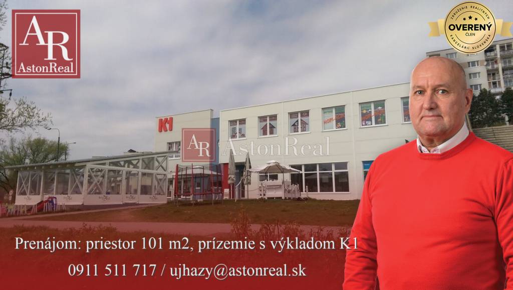 Prenájom: 101 m2, prízemie: služby, obchod s výkladom, K1 - Sásová