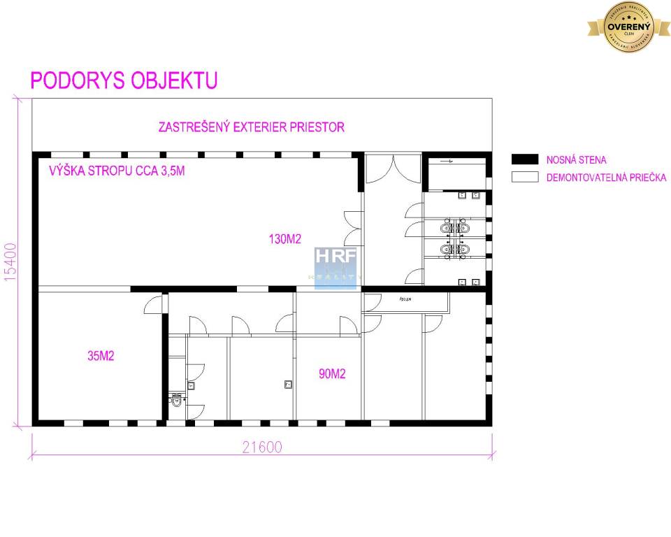 Prenájom objektu  v centre obce Vrádište