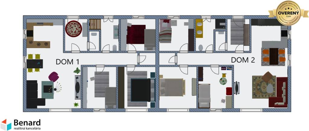 2 RODINNÉ DOMY, 4 IZBY, 80m2, ORLOV 