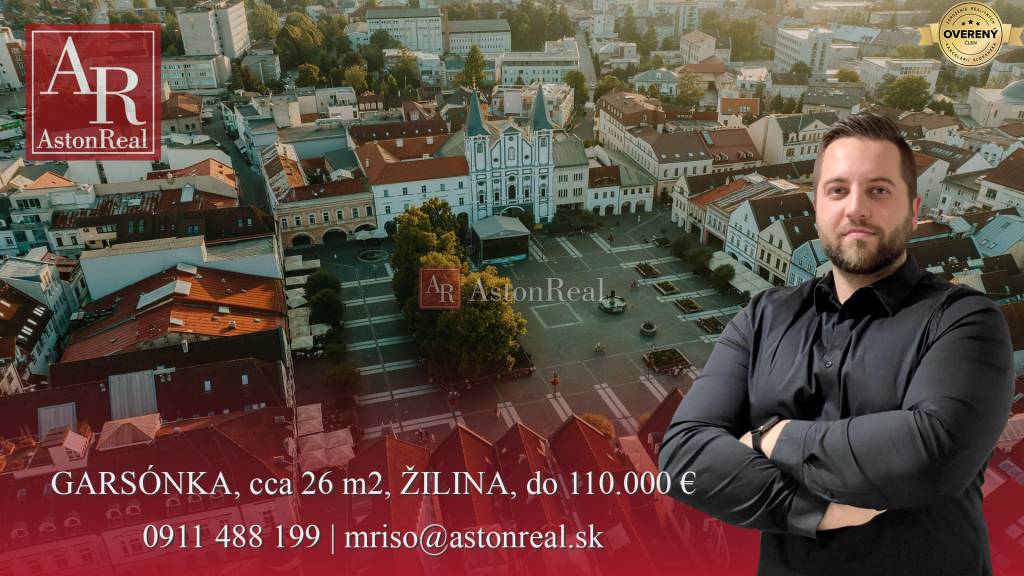 HĽADÁM pre klienta: GARSÓNKA, cca 22 m2, ŽILINA, do 110.000 €