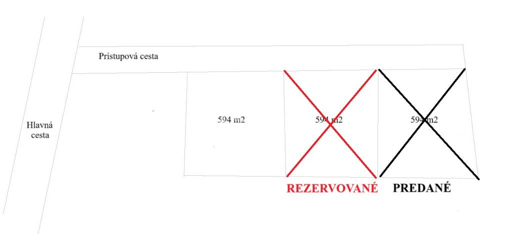 PREDAJ: Stavebný pozemok Sľažany s IS - 594 m2;39.900 €