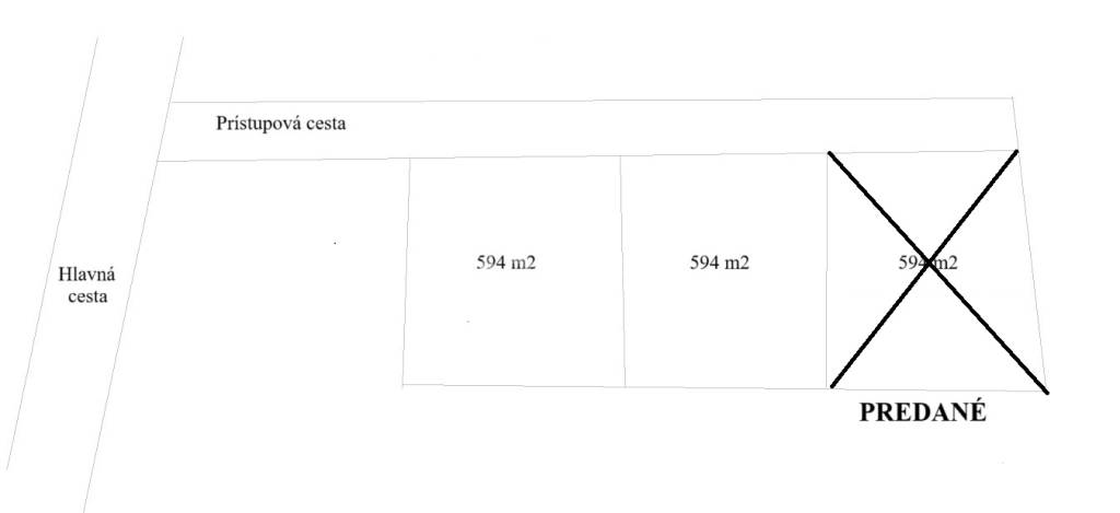 PREDAJ: Stavebný pozemok Sľažany s IS - 594 m2;39.900 €