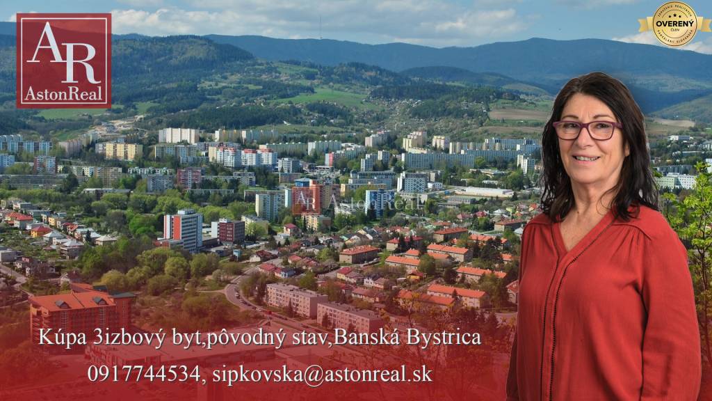 Kúpime 3 izbový byt, pôvodný stav, Banská Bystrica - Fončorda
