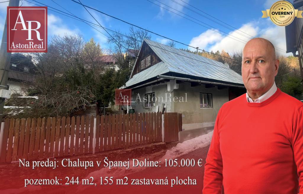 Na predaj: Chalupa v Španej Doline, pozemok 244 m2