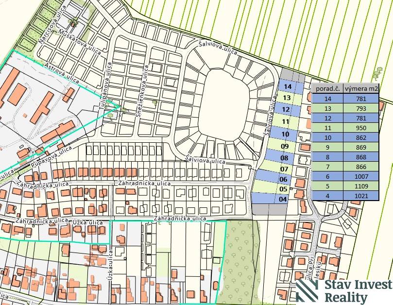 Stavebné pozemky v obci Hrubá Borša