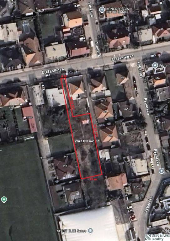 Exkluzívny stavebný pozemok na RD, Štefánikova ul., Senec