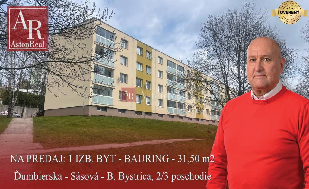 NA PREDAJ: 1 izb. byt 31,50 m2, 2 posch. Ďumbierska, BB