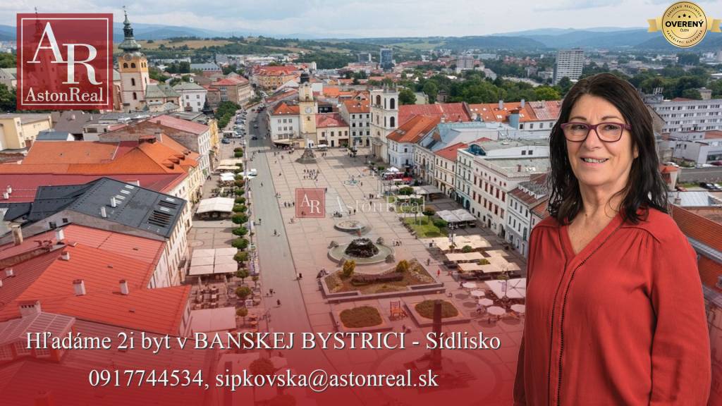 Hľadáme pre klienta 2i byt v BANSKEJ BYSTRICI, Trieda SNP, 29.augusta