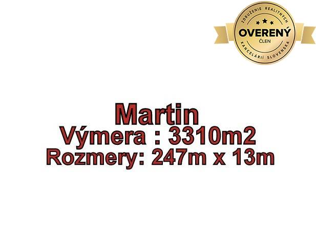 MARTIN-Záturčie pozemok o výmere 3310m2 na stavebné účely