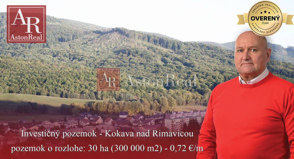  Investičný lesný pozemok, rozloha: 15 ha, Kokava Nad Rimavicou  