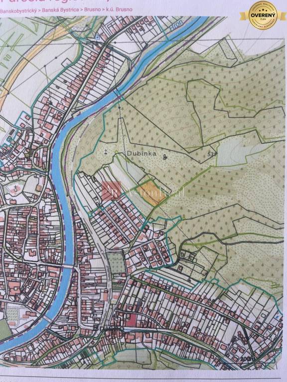  Investičný pozemok: rozloha: 4236 m2, Brusno - krásny výhľad  