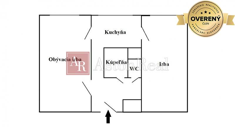 HĽADÁM: 2 izb. byt, rozlohou 56m2 , Zvolen - Môťová