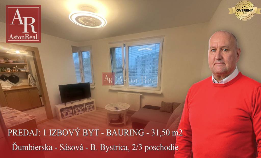 PREDAJ: 1 izbový byt 31,50 m2, 2/3 posch. Ďumbierska, B. Bystrica  