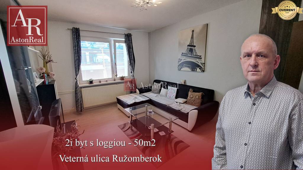REZERVOVANÉ: 2i byt - 50m2 s loggiou, Ružomberok - Klačno