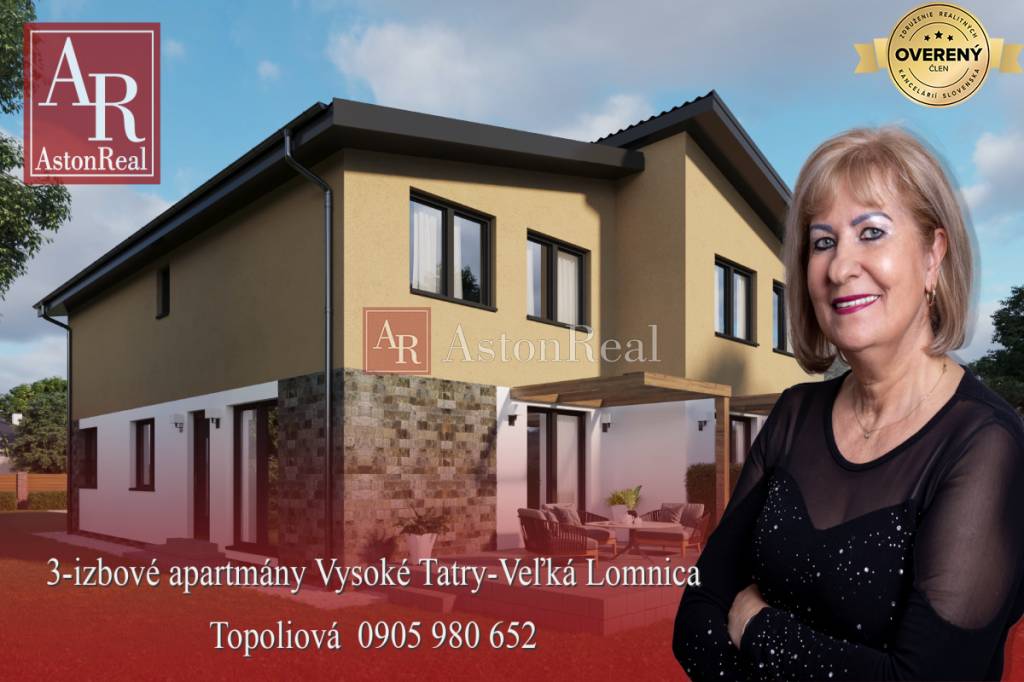 Luxusné 3-izbové apartmány Vysoké Tatry-Veľká Lomnica,74 m2