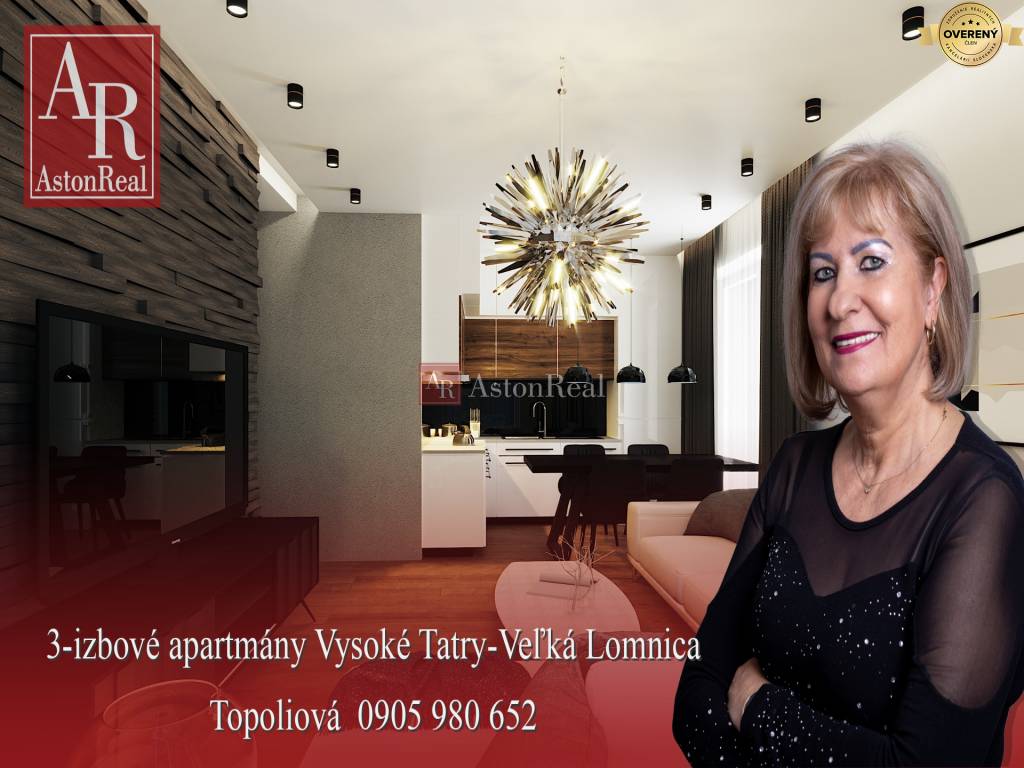 Luxusné 3-izbové apartmány Veľká Lomnica,74 m2