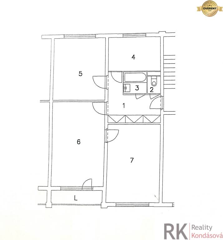 3-izb.byt s loggiou, Južná trieda