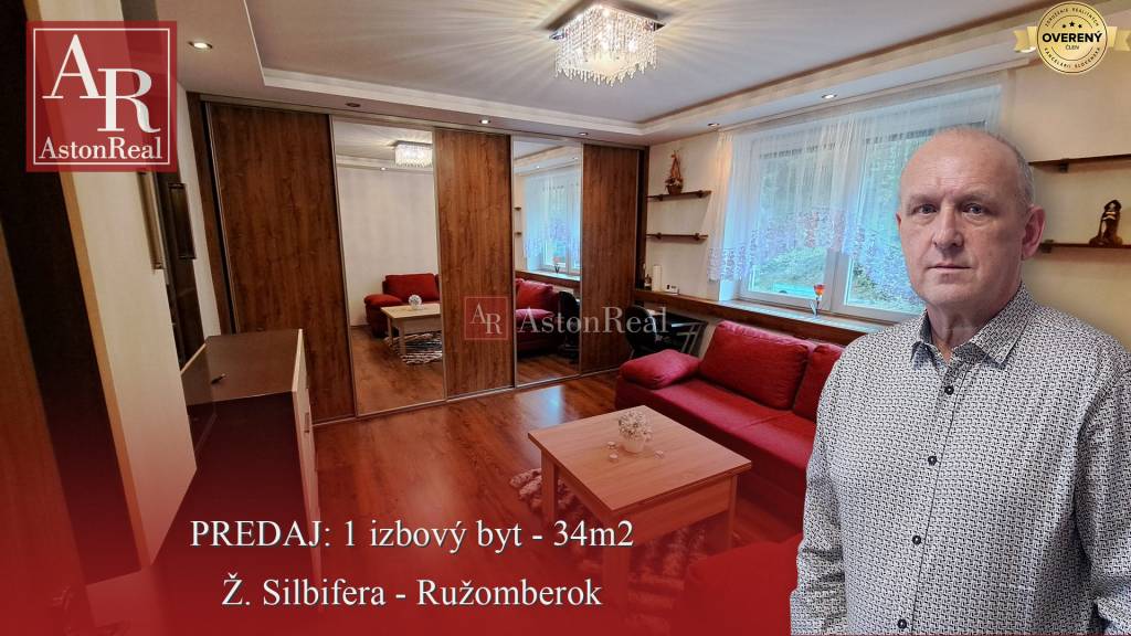 PREDANÉ: 1 izbový byt - 34m2, Ružomberok - Ž. Silbigera
