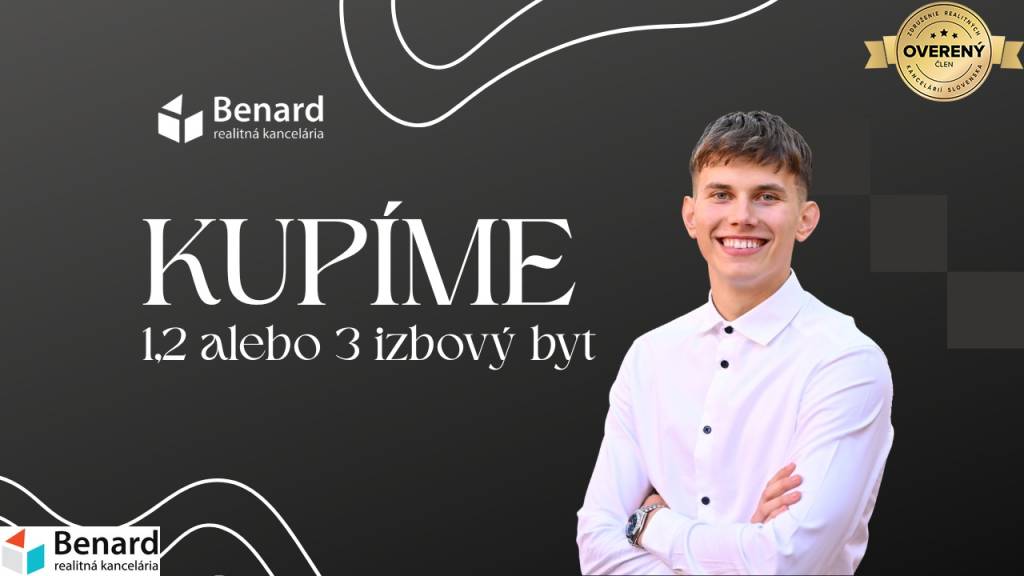 Kúpime 1,2 alebo 3 izb. byt v Košiciach