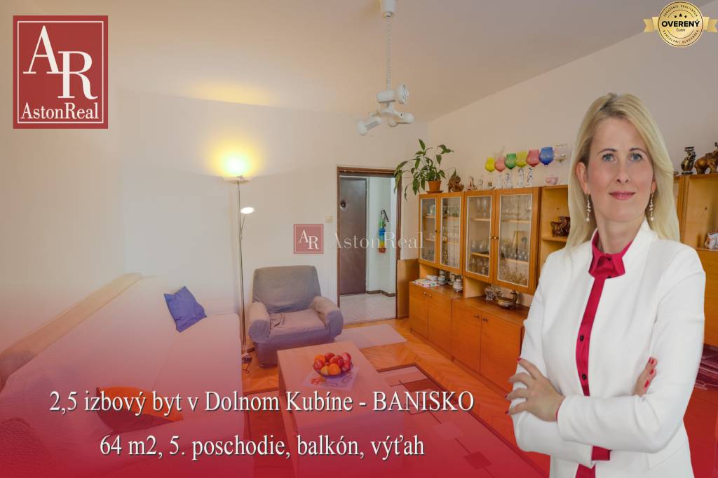 Na predaj 2,5 izb. byt v Dolnom Kubíne - BANISKO, 64 m2, balkón