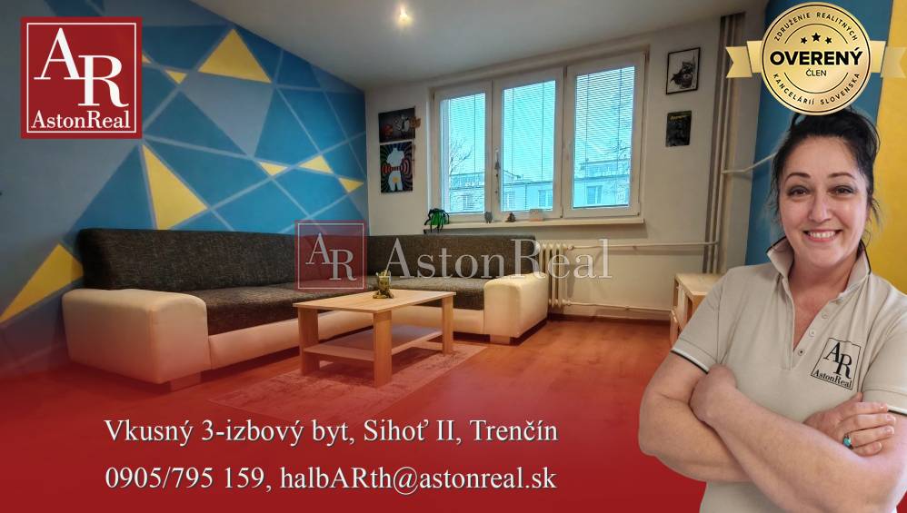 REZERVOVANÉ! Vkusný 3+1,61m2,lodžia,kompl. rekonštrukcia,Sihoť,Trenčín